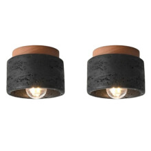 2X Japanese Style Wabi-Sabi Ceiling Light E27 Three Color Dimming for Kitchen Hallway Living Room Study Hall Tea Room A