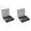 2X Silverware Organizer with Lid,Covered Utensil Tray for Kitchen Drawer Plastic Cutlery and Flatware Black 1