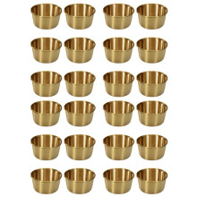 24 Pièces Tasse à Sauce à Trempette en Acier Inoxydable de 2 Oz, Bols à Trempette, Tasses à Condiments en Métal Réutilisables, Récipients