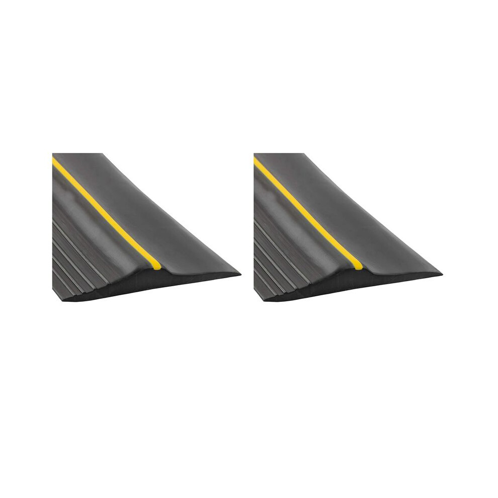 2X Universal Garage Door Bottom Threshold Seal Strip Rubber (10Ft, Black) 6031068298768