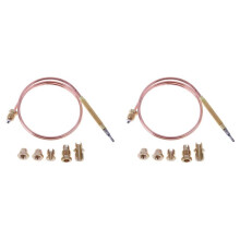 2Ensemble Capteur de Thermocouple Universel de 90 cm, Chauffage de Terrasse de Remplacement pour Foyer à Gaz, Foyer, Chauffe-Eau