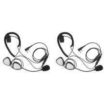 2X Auriculares Casco Impermeable Moto Auriculares 2 Pin PTT Motocicleta Auriculares para Radios de Dos Vías