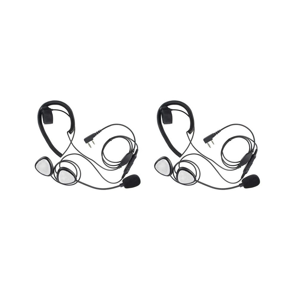 Photos - Cable (video, audio, USB) 2X Helmet Headset Waterproof Motorbike Headset 2 Pin PTT Motorcycle Headphone for Two-Way Radios