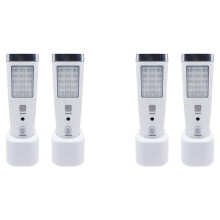 4X 4 in 1 Motion Sensor Wall Light, Power Off LED Night Light Flashlight, Rechargeable Emergency Flashlight EU Plug