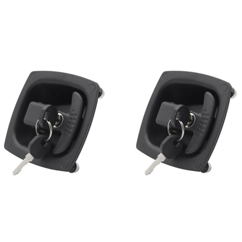2X T-Shape Handle Lock for Truck Trailer Door  Waterproof T-Handle Folding Compression Lock for Toolbox