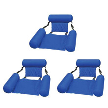 3X Flotteur Gonflable Chaise Flottante Dossier Inclinable Lit Flottant Canapé Chaise Flottante de Natation Gonflable en Plein Air