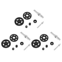 3X Kunststof Tandwielen en Metalen Assen voor 1/24 RC Crawler Axial SCX24 AXI90081 AXI00002 C10 AXI00001 Upgrade-Onderdelen