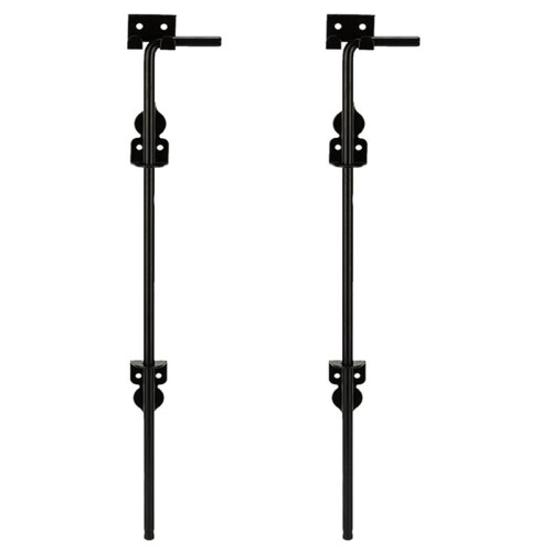 2pcs 18 Polegadas Cane Bolt Heavy Duty Gate Drop Rod, Hardware Ground  Gate Stopper Hardware de Portão, Cane Bolts para Cercas de Madeira