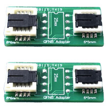 2X Support/Adaptateur Deux en un QFN8 / WSON8 / MLF8 / MLP8 / DFN8 Vers DIP8 pour les Puces Flash BIOS SMT 6x5MM et 8x6MM