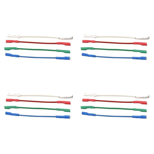 Turntable Phonograph Lead Headshell Stereo Cartridge Record Player Headshell Wires 16Pcs for Record Player Replacement