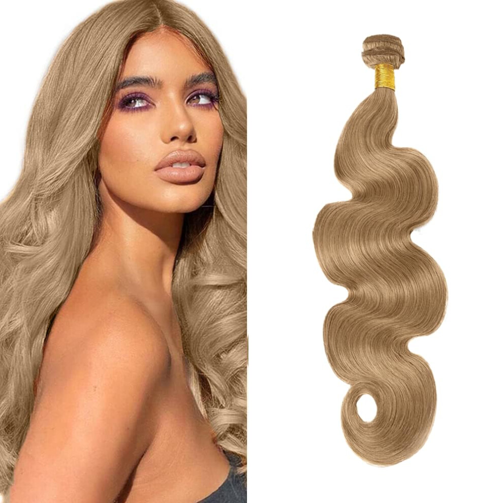Brazilian Virgin Hair Bundles 22 Inch Ash Blonde Body Wave Human Hair Extensions 50g