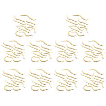 100x Serpientes Onduladas de Madera Sin Terminar de 12 Pulgadas, Serpiente de Madera Flexible Articulada, Modelo Animal en , Manualidades,