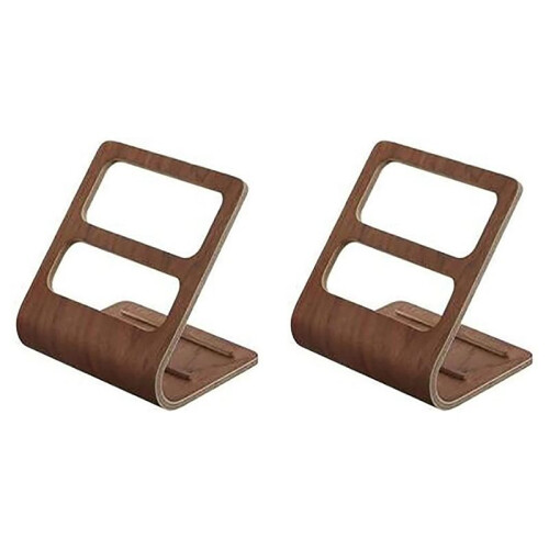 2X Organisateur Multimédia de Caddie à Télécommande, Support de Télécommande de Table Basse (Couleur Noyer)