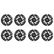 4Pair 120mm Children Scooter LED Lights Flashing Wheels with Bearings Front/Rear LED Flashing Scooter Wheels,Black