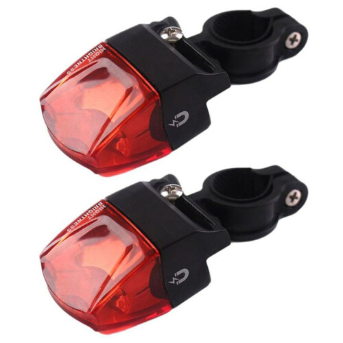 2X Bicycle Light Induction Tail Light Warning Lamp Magnetic Power Generate Taillight Self Powered Magnetic Warn Light 1