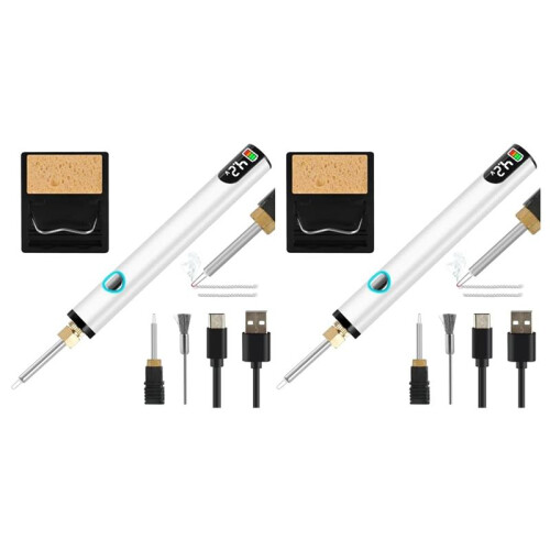 2X Rechargeable Thread Burner Kit for Jewelry Making,Digital Thread Zapper Tool,Leather ,Weaving & Stringing B