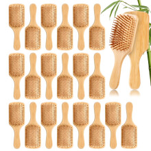 20 Pcs Bamboo Hair Brush Set, AntiStatic Wooden Paddle Brushes for Detangling and Scalp Massage