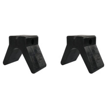 2X V-Style Boat Trailer Bow Stop Block Trailer Rubber Bow Stop Non Marking Mounting Hole 2 Inch Width 4 Inch V-Span
