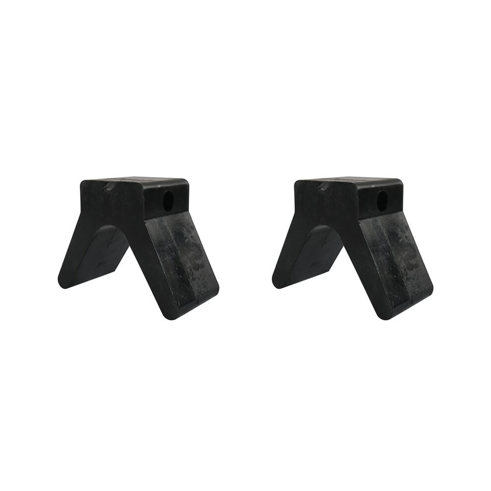 2X V-Style Boat Trailer Bow Stop Block Trailer Rubber Bow Stop Non Marking Mounting Hole 2 Inch Width 4 Inch V-Span 4714202372280