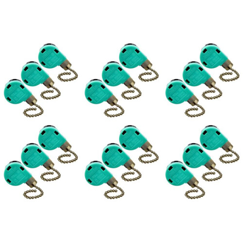 18 Pack Ceiling Fan  3 Speed 4 Wire Zing Ear ZE-268S6 Fan Pull Chain  Replacement Speed Control