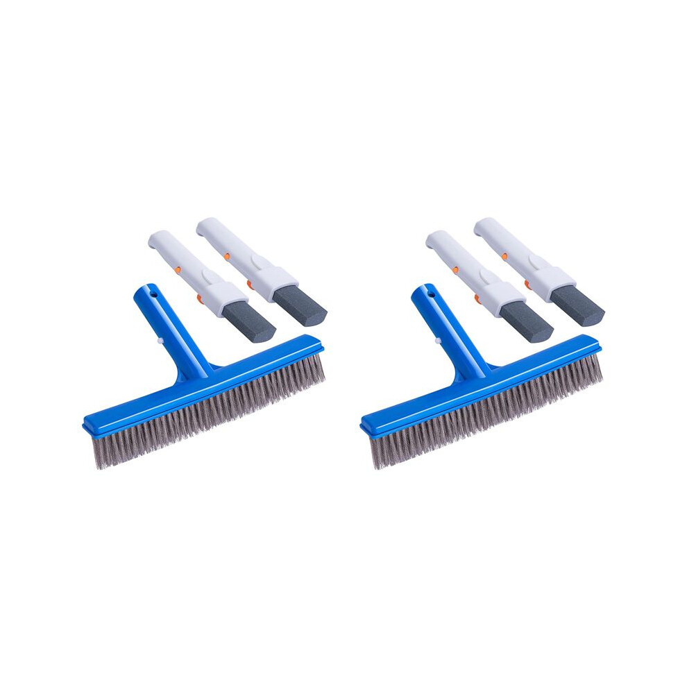 4 Pcs Pool Pumice Stone With Handle And 10Inch Stainless Steel Pool Brush For Inground/Above Ground Pool Cleaning 6032687727806