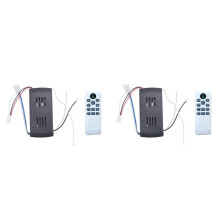 2X Deckenventilator-Fernbedienungsset, 40 W, 6-Stufige Zeitschaltfunktion, Ersatzfernbedienung für -Deckenventilatoren und -Leuchten