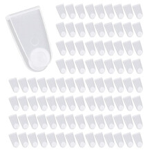 600 St Plastnyckelringsklämma, Akrylnyckelringskontakt, Genomskinliga Nyckelringsklämma för Hantverk, Nyckelringstillbehör