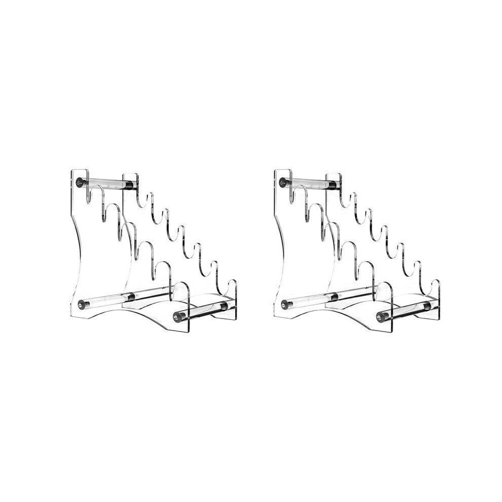 2X Acrylic Knife Display Stand - 6-Tier Detachable Knife Rack, Light Weight Pocket Knife Storage Rack 4711824136535