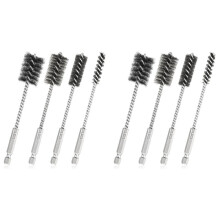 8 Pezzi Spazzole Metalliche per Trapano Set di Spazzole In Acciaio Inox per Fori da 3/8 Pollici 1/2 Pollici 3/4 Pollici 7/8 Pollici per Porte di