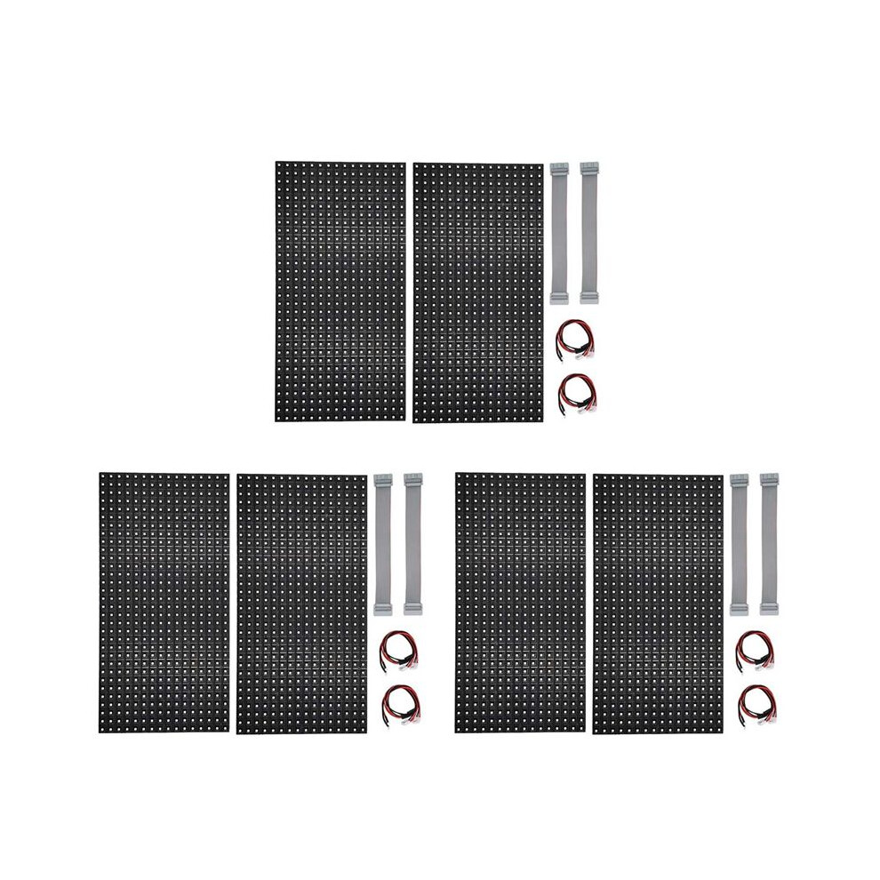 6Pcs P10 Full Color Outdoor Led Module Hub75 Smd3535 32X16 Pixels Led Display Panel 320X160mm 1/4S Driver 6032819496433