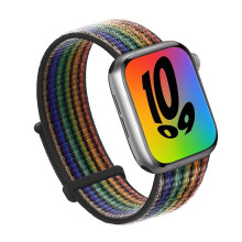 Pride Black 38/40/41mm Sport Nylon Strap with Adjustable Fit and Breathable Design for Apple Watch Series Ultra 8 7 6 SE