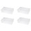 4X Plastic File Organizer Transparent Square Storage Box Storage Box File Storage Box M 1