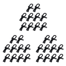 30Pcs Paracord Bracelet Shackle Buckle, Bow Anchor Shackle Clasp D Shackle Clip Adjustable for Survival Bracelet Black