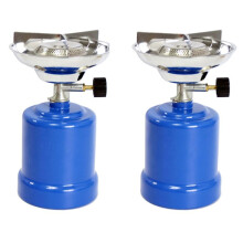 2X Portable Outdoor Camping Stove 190G Euro Gas Tank Coffee Stove Adjustable Propane Gas Burner