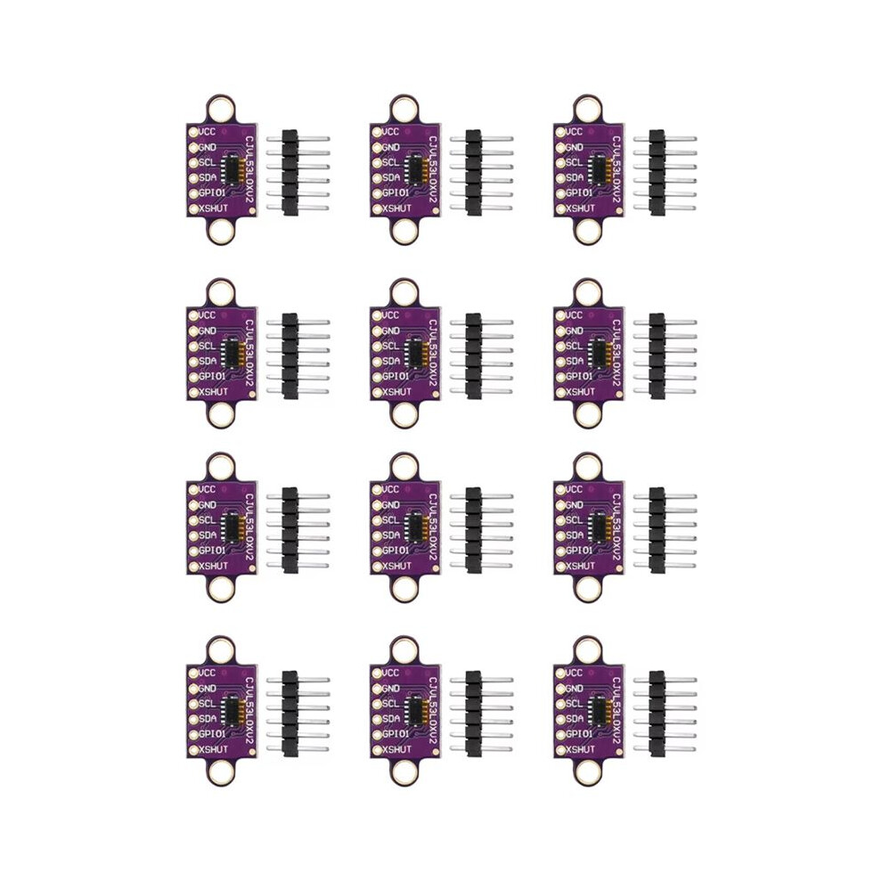 12Pcs Vl53l0x V2 Laser Distance Measuring Sensor Module -Of-Flight Distance Measurement With Serial And Pwm Output 6032407242879