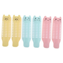 6pcs Plastic Hair Rollers with Clips for Big Fluffy Waves DIY Styling All Hair Types