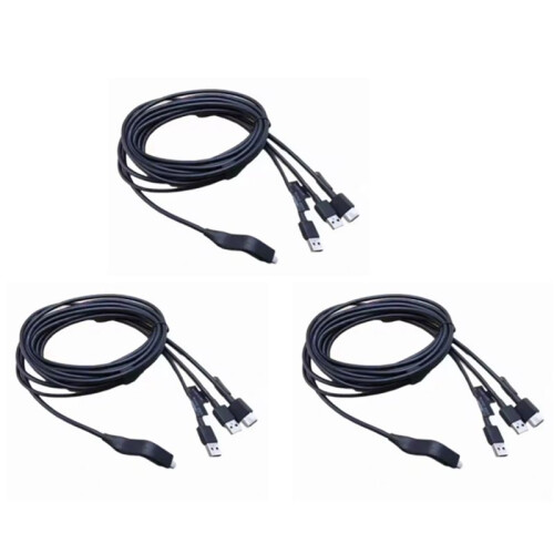 3X E3 3 In1 VR Headset Connecting Cable for  VR E3-B E3-C E3-P VR Helmet -Compatible Cable 5 Meter