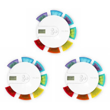3X Automatischer 7-Tage-Pillenspender, Wöchentliche -Timing-Pillenerinnerung mit Alarm, Tragbarer Elektronischer Medikamenten-Organizer