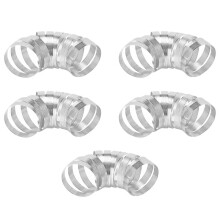 50 StüCk Runde Torten Ringe mit LöChern Edelstahl Obst Kuchen Quiches Kuchen Mousse Form KüChe Back Form 10Cm