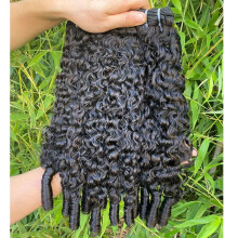 15A Burmese Curly Human Hair Bundles Virgin Extensions 3C4A Deep Wave Thick Ends 22 24 26 Inch