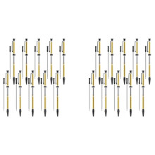 20 Pcs Pen Kits for Wood Turning 7mm Slimline Pen Twist Kit with Refill Lathe Turning Supplies Black