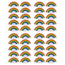 40X Rainbow Fan Pride Éventails Portatifs Pliants Accessoires Gay Pride Accessoires Arc-en-Ciel Décorations Mois de la Fierté