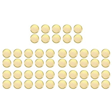 50Pcs Brass Laser Engraving Blanks Blank Challenge Frosted Coin with Acrylic Protection Box - 40mm for DIY Crafts