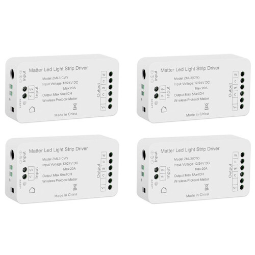 4X Matter Wifi LED Strip Light Controller CW Controller LED Strip Bixb/Siri/for  Home/for Alexa Control Support