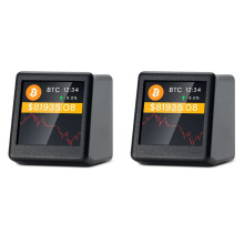 2X New 2.4G WiFi Crypto Tracker Crypto Price Displayer 300 Major Cryptocurrencies Can Be Switched Freely for NerdMiner A