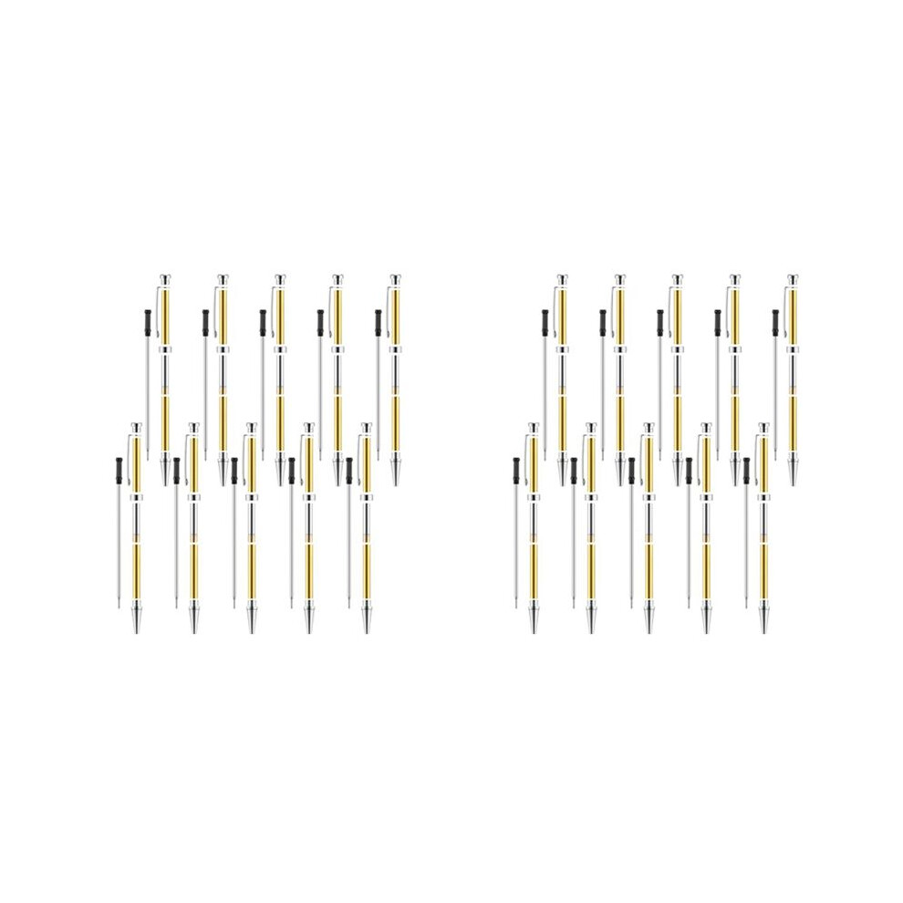 20 Pcs Pen Kits For Wood Turning 7Mm Slimline Pen Twist Kit With Refill Lathe Turning Supplies Silver 4711824153938