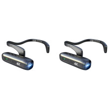 2X Cámara Montada en la Cabeza 4K 30FPS Cámara de Videocámara de Video WiFi Portátil Lente Gran Angular de 120 Cámara de Control de Aplicación