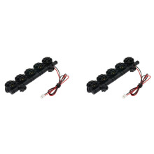 2X Lampe de Toit de Voiture RC Barre Lumineuse LED pour MN D90 D99S MN98 MN99S MN-90 1/12 RC Car Upgrade Parts Accessoires