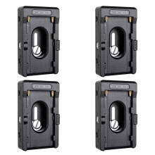 4X Camera Clamp NP-F Battery Adapter Plate for  NP-F Type Batteries 12V/7.4V Output Port LED Low Battery Indicate