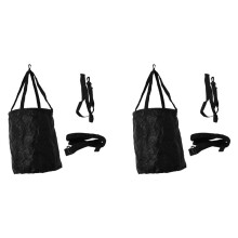 2X Swimming Strength Training Resistance Belt Swim Training Exerciser Belt with Drag Parachute for Adults Children Black